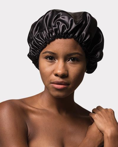 BETTY DAIN BLACK SATIN CURL CAP