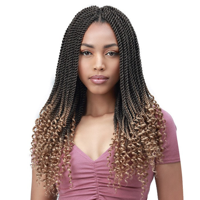 Bobbi Boss Synthetic Crochet Bomba Senegal Twist Curly Tips 14" - 2X