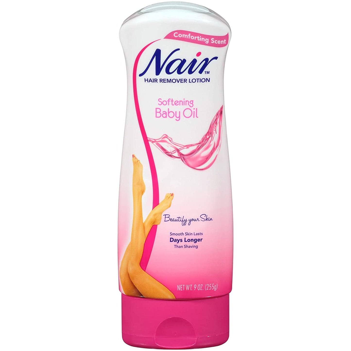 NAIR SOFTENING BABY OIL HAIR REMOVER LOTION 9 OZ.