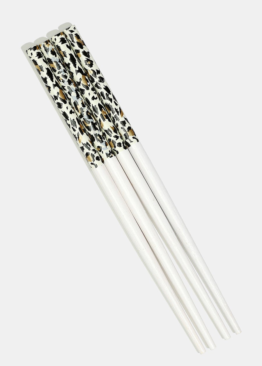ANIMAL PRINT HAIR STICKS (2 PAIR)