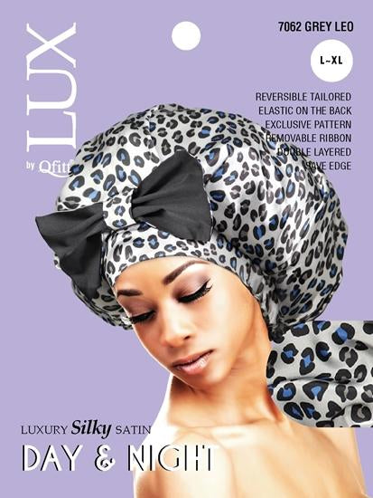 QFITT LUXURY SILKY SATIN DAY & NIGHT CAP-L/XL (7062 LEO)