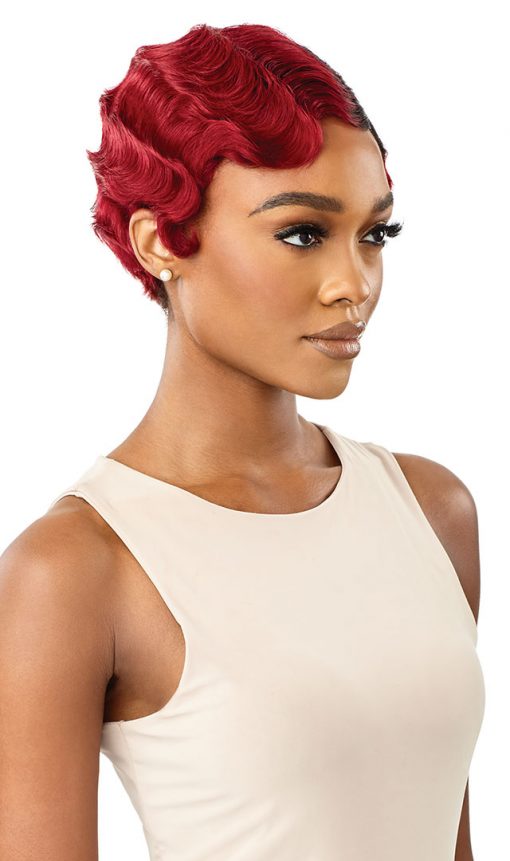 100% HUMAN HAIR FINGER WAVE FULL WIG - AMORA
