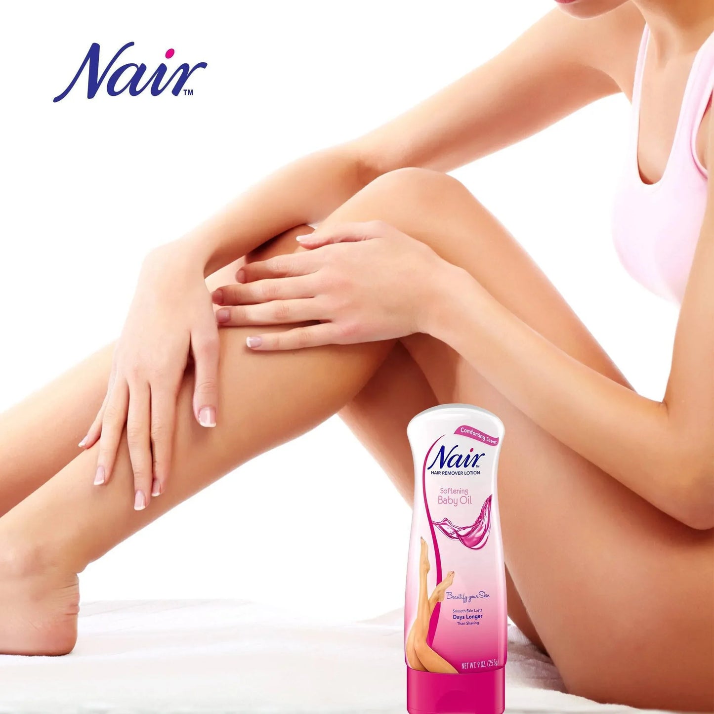 NAIR SOFTENING BABY OIL HAIR REMOVER LOTION 9 OZ.