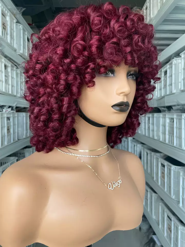 I SLAY HAIR 100% VIRGIN HUMAN HAIR - DEEP ROSE CURLS BOB WIG - 12”