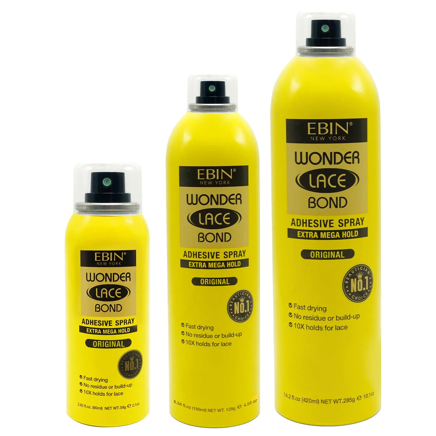 EBIN WONDER LACE BOND WIG ADHESIVE SPRAY - EXTRA MEGA HOLD