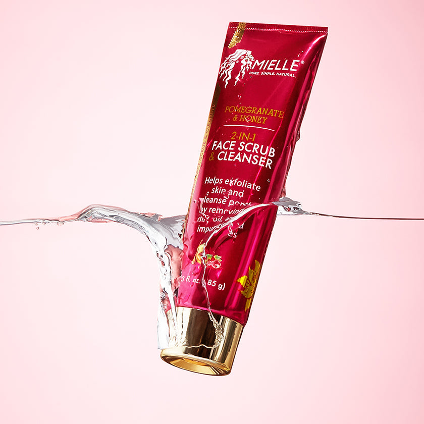 MIELLE POMEGRANATE & HONEY 2-IN-1 FACE SCRUB & CLEANSER 3 OZ.