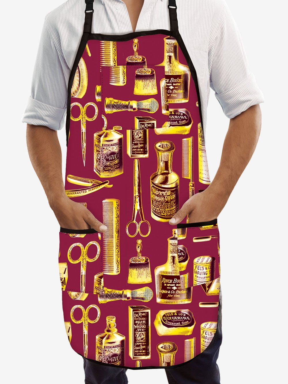 BETTY DAIN VINTAGE GOLD BARBER APRON