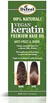 DIFEEL VEGAN KERATIN PREMIUM HAIR OIL - ANTI FRIZZ & SHINE 2.5 OZ.
