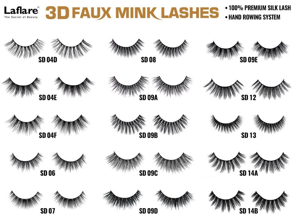 LAFLARE 3D FAUX MINK EYELASHES