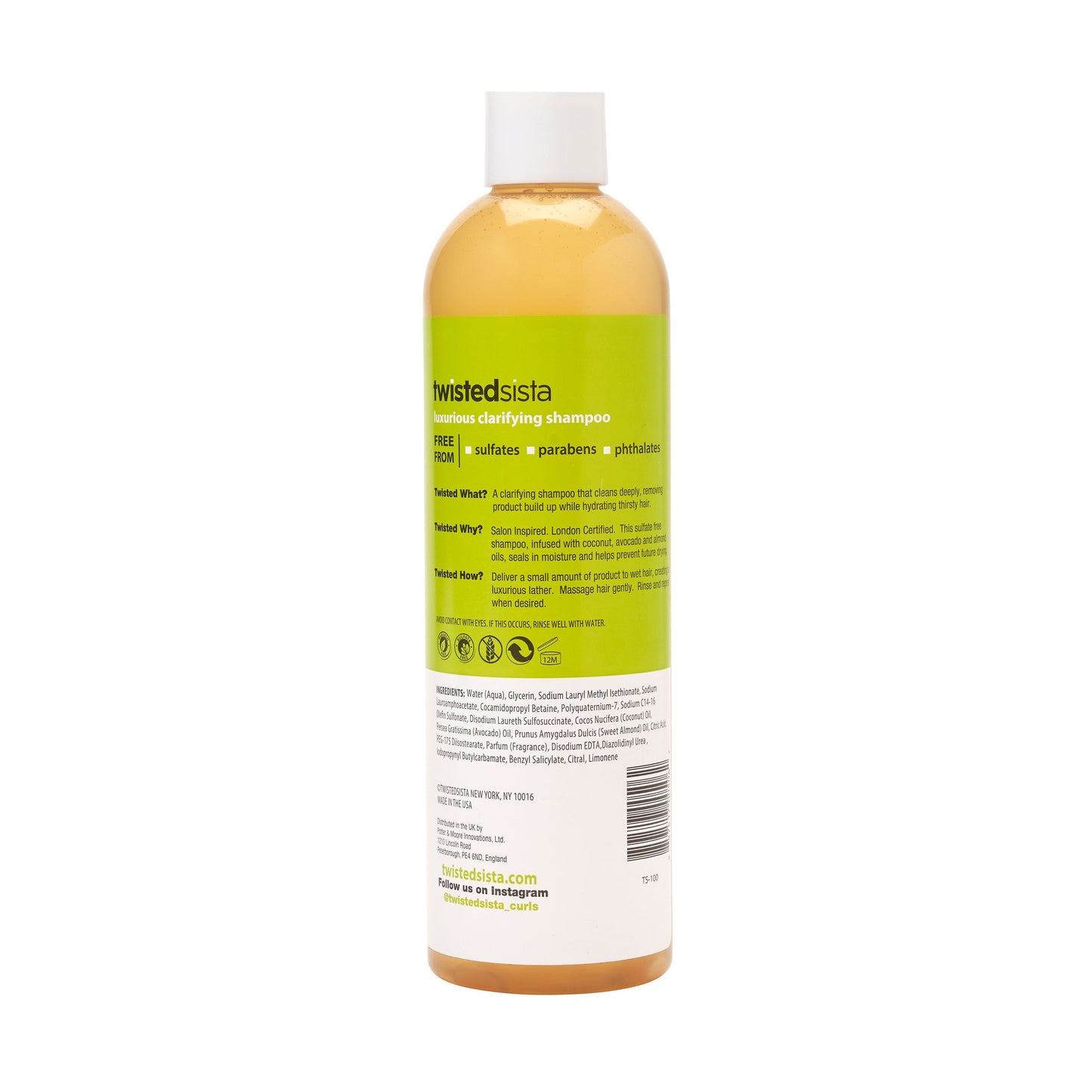 TWISTED SISTA LUXURIOUS CLARIFYING SHAMPOO 12 FL.OZ.
