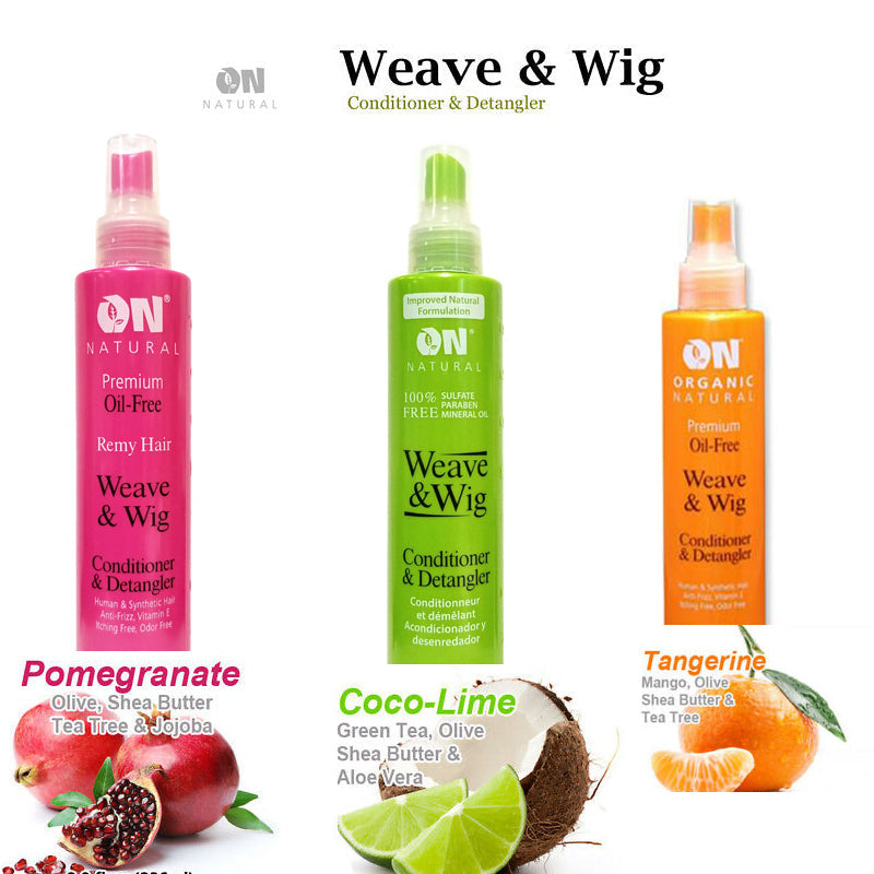 ON NATURAL WEAVE & WIG CONDITIONER & DETANGLER COCO LIME 8 OZ.