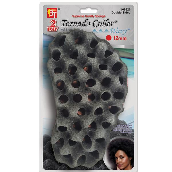 BEAUTY TOWN TORNADO COILER HAIR SPONGE 2 WAY DOUBLE SIDED 12MM