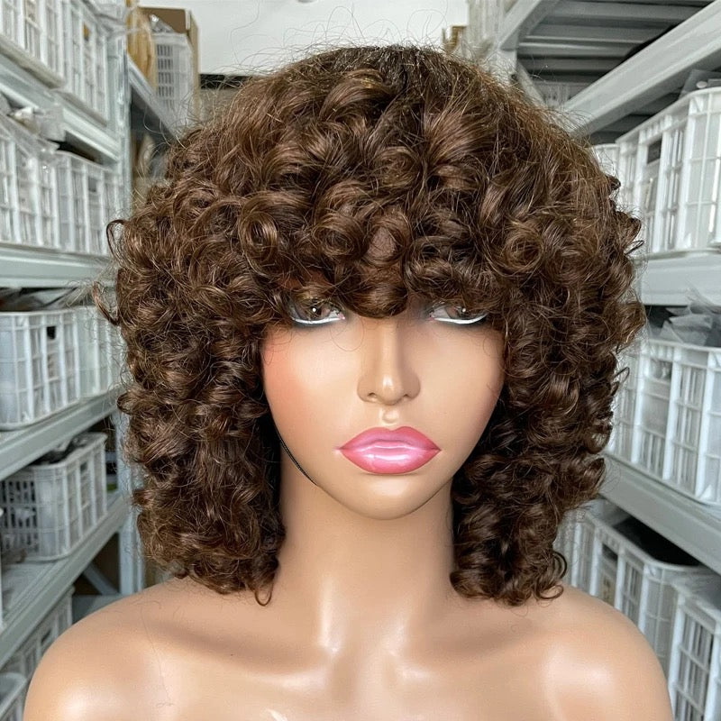 I SLAY HAIR 100% VIRGIN HUMAN HAIR - DEEP ROSE CURLS BOB WIG - 12”