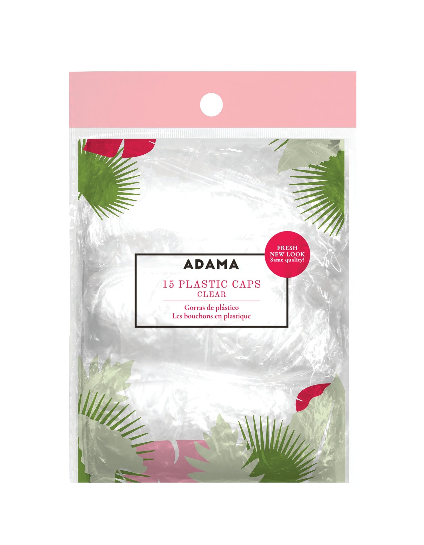ADAMA 15 PACK PLASTIC CLEAR CAPS