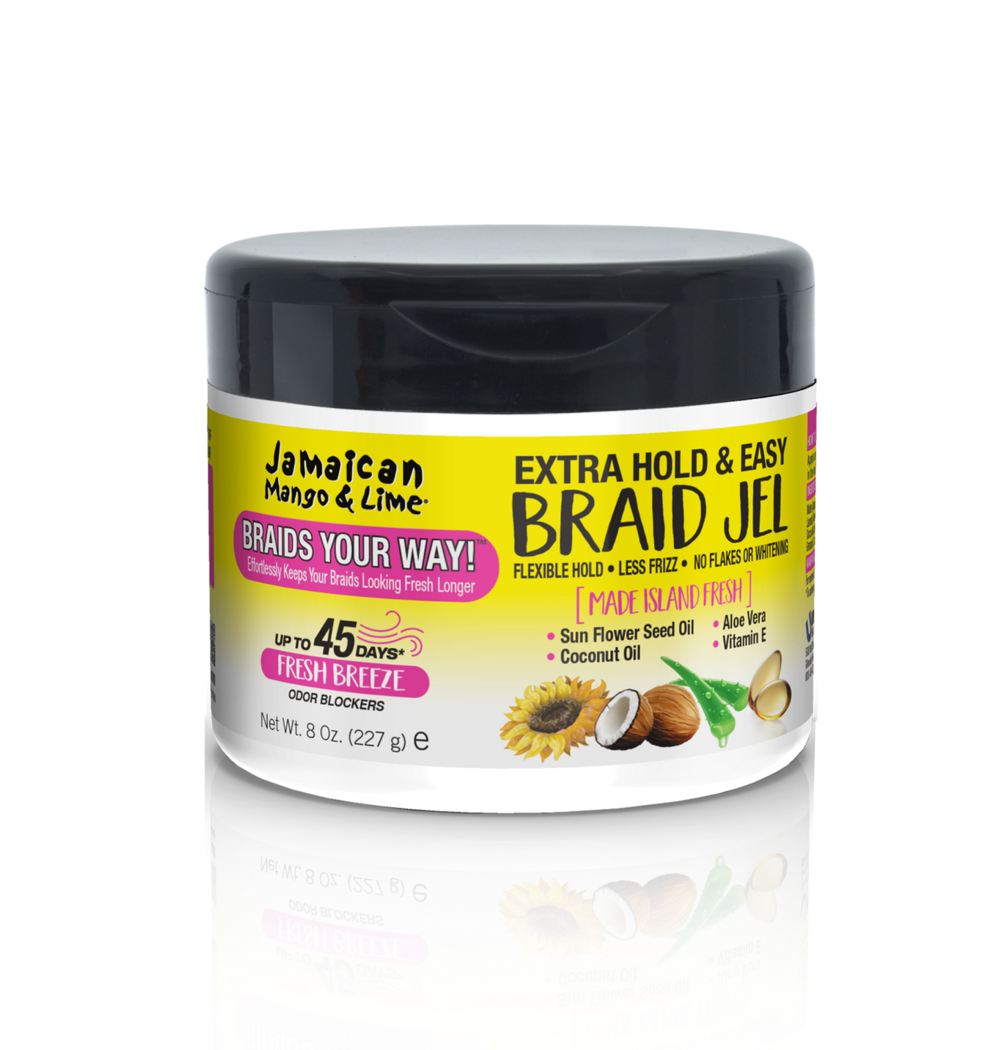 Jamaican Mango & Lime Extra Hold & Easy Braid Jel 8oz.