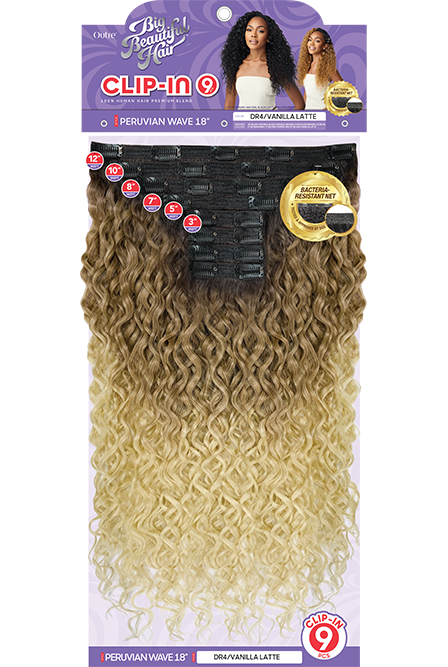 OUTRE HUMAN HAIR BLEND PERUVIAN WAVE 18" - CLIP IN 9PCS?