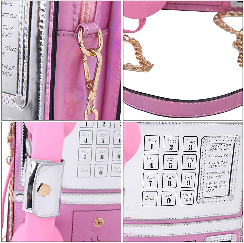 RETRO TELEPHONE SHAPED CROSSBODY BAG