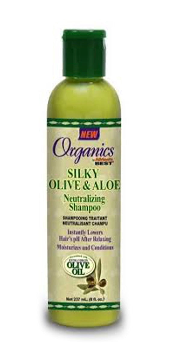 AFRICA’S BEST ORGANICS SILKY OLIVE & ALOE NEUTRALIZING SHAMPOO 8 OZ.