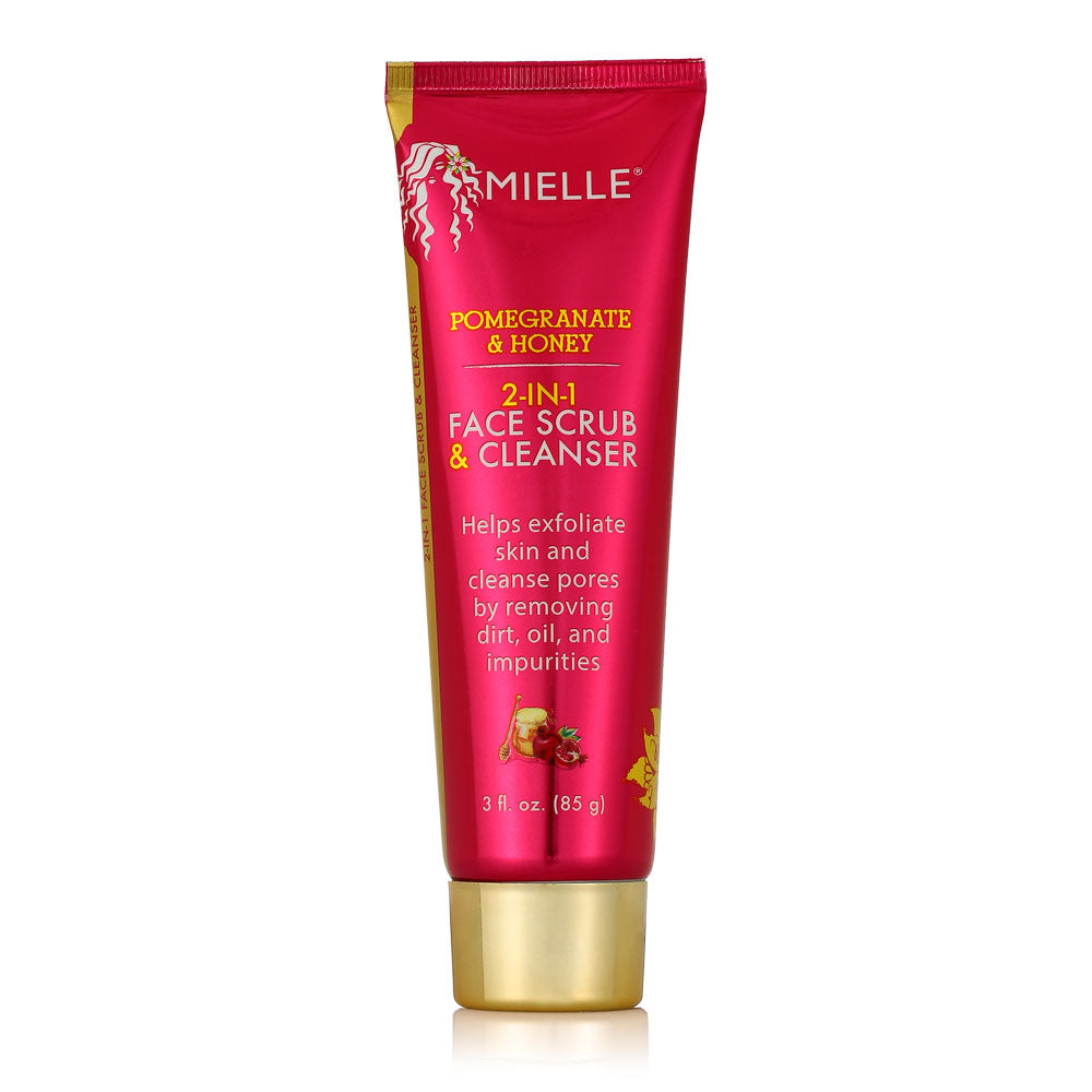 MIELLE POMEGRANATE & HONEY 2-IN-1 FACE SCRUB & CLEANSER 3 OZ.