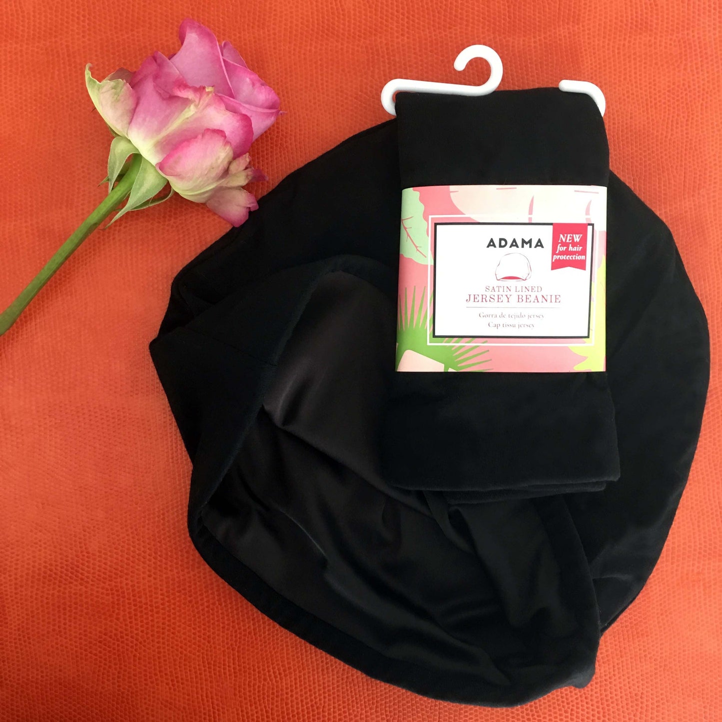 ADAMA BLACK EXTRA LONG 22” JERSEY BEANIE