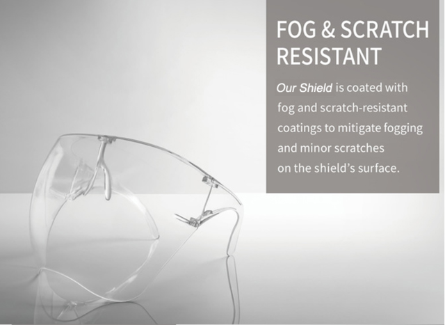 PROTECTIVE ANTI FOG FASHION SUNGLASSES & FACE SHIELD