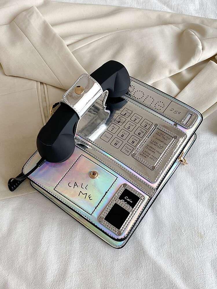 RETRO TELEPHONE SHAPED CROSSBODY BAG