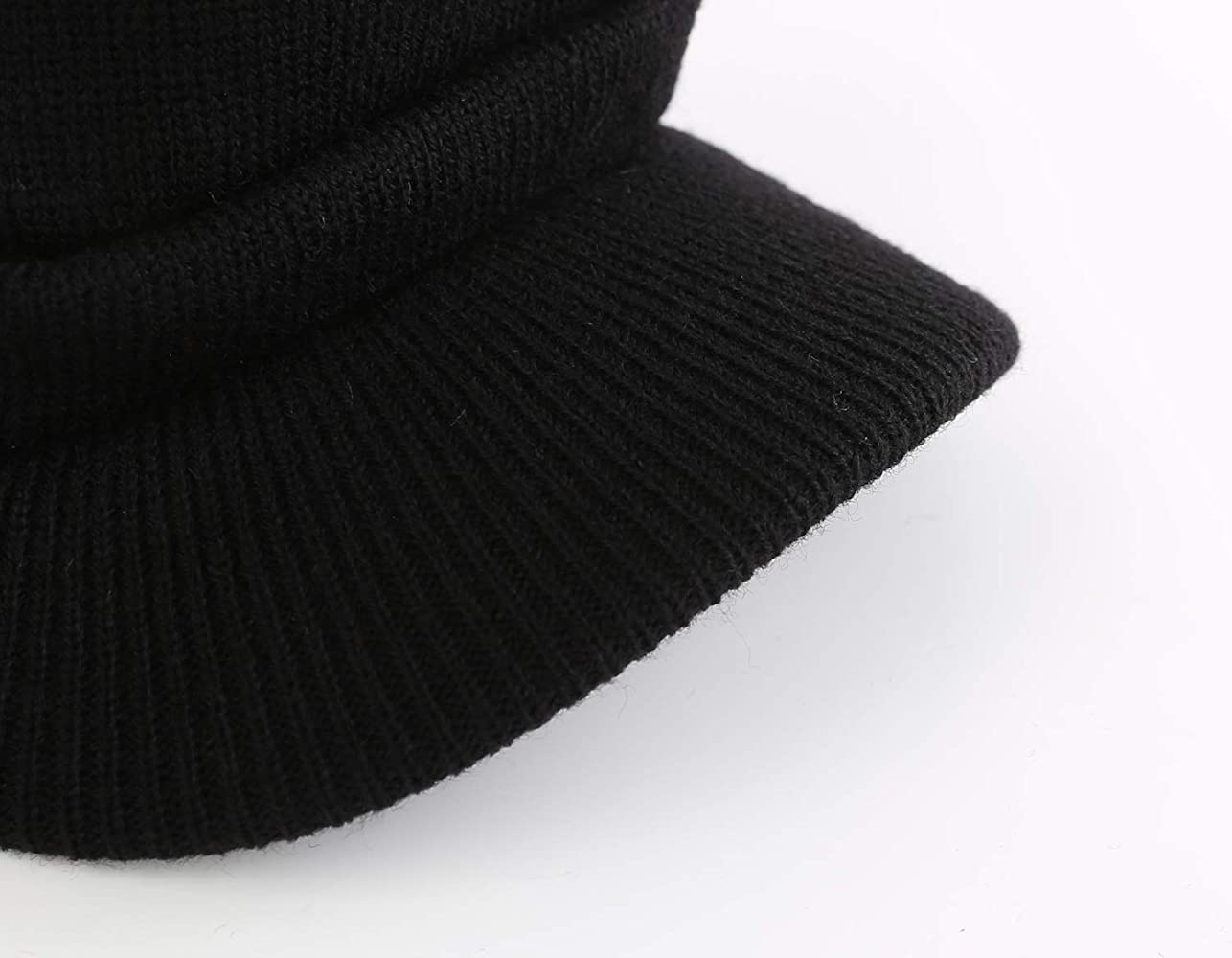 WINTER SPORTS WARM KNIT HAT with BRIM THICK STRETCH BEANIE