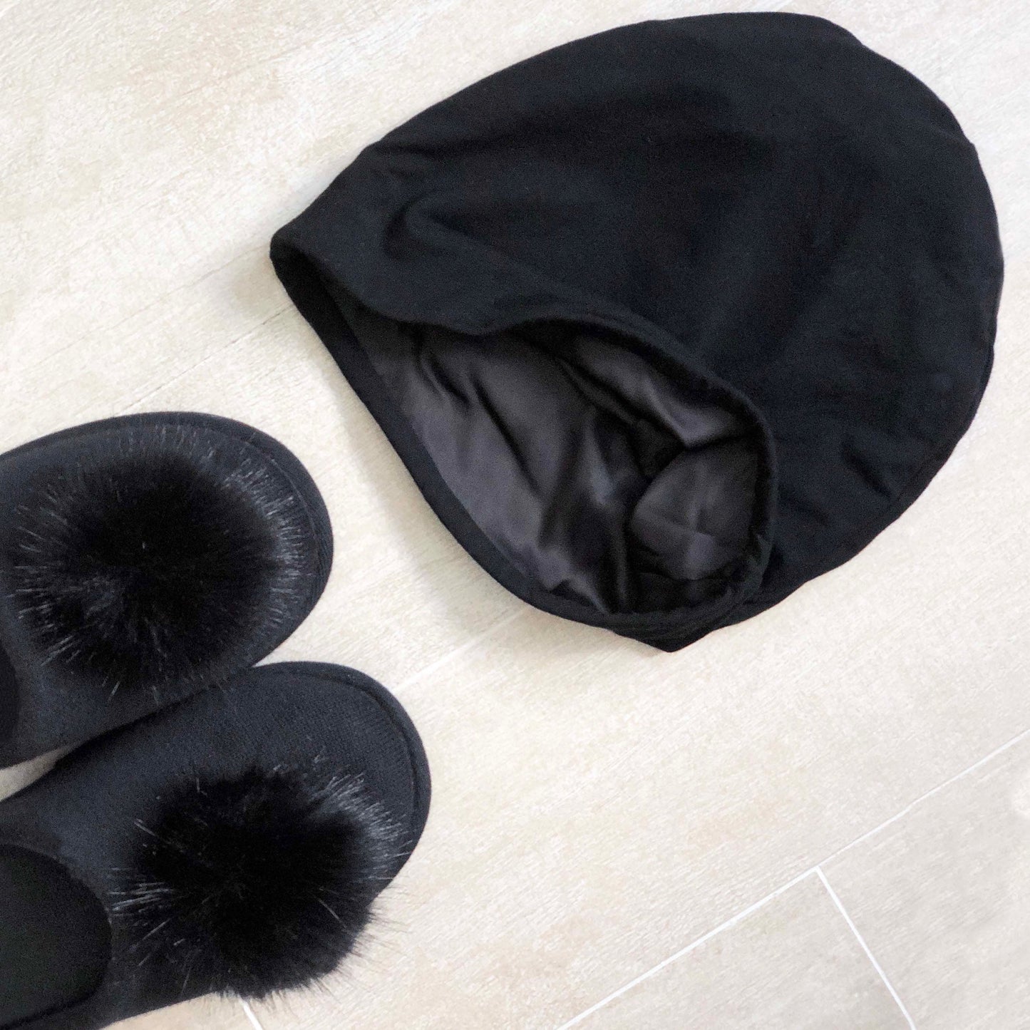 ADAMA BLACK EXTRA LONG 22” JERSEY BEANIE