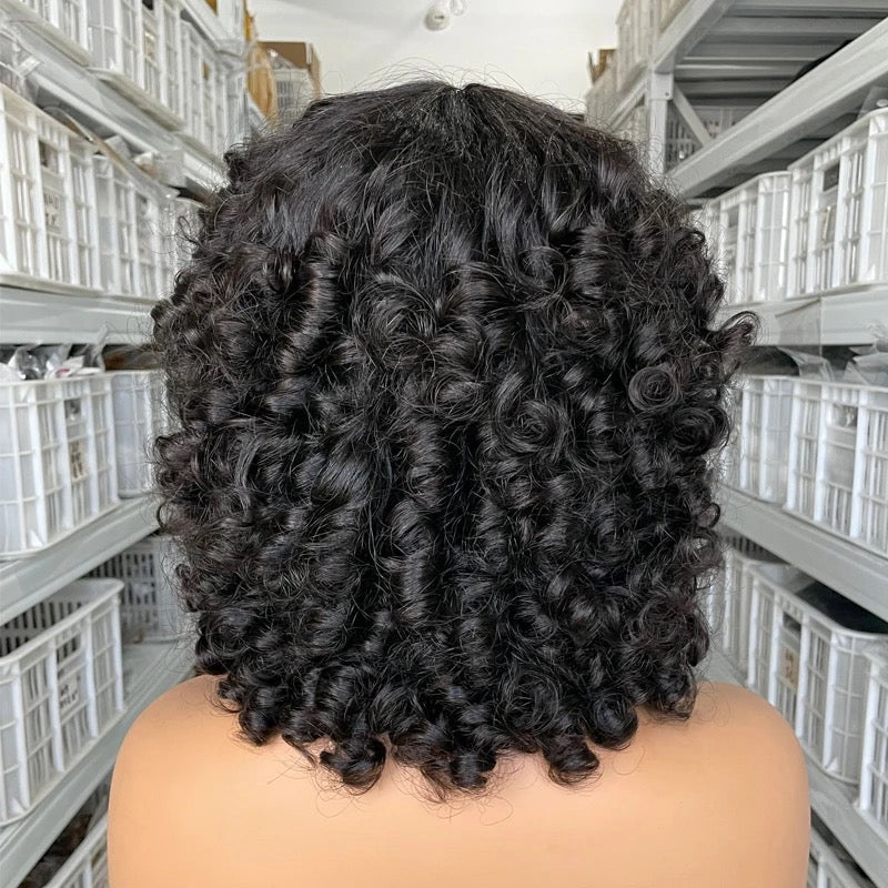 I SLAY HAIR 100% VIRGIN HUMAN HAIR - DEEP ROSE CURLS BOB WIG - 12”