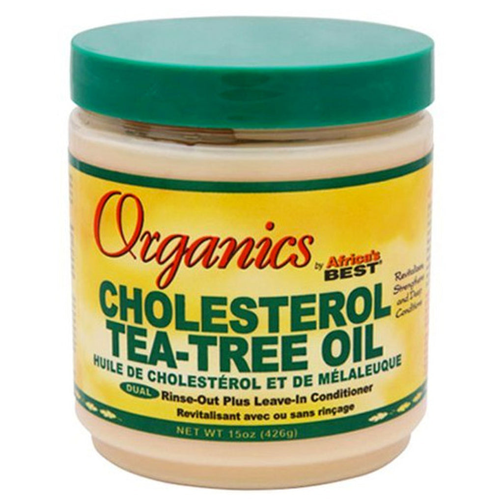 AFRICA'S BEST ORIGINALS CHOLESTEROL & TEA-TREE LEAVE-IN OR RINSE-OUT CONDITIONER 15 OZ.