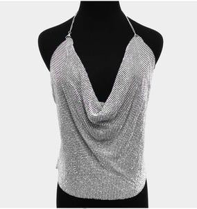 BACKLESS TOP MESH STONE CHAIN- BODY JEWELRY