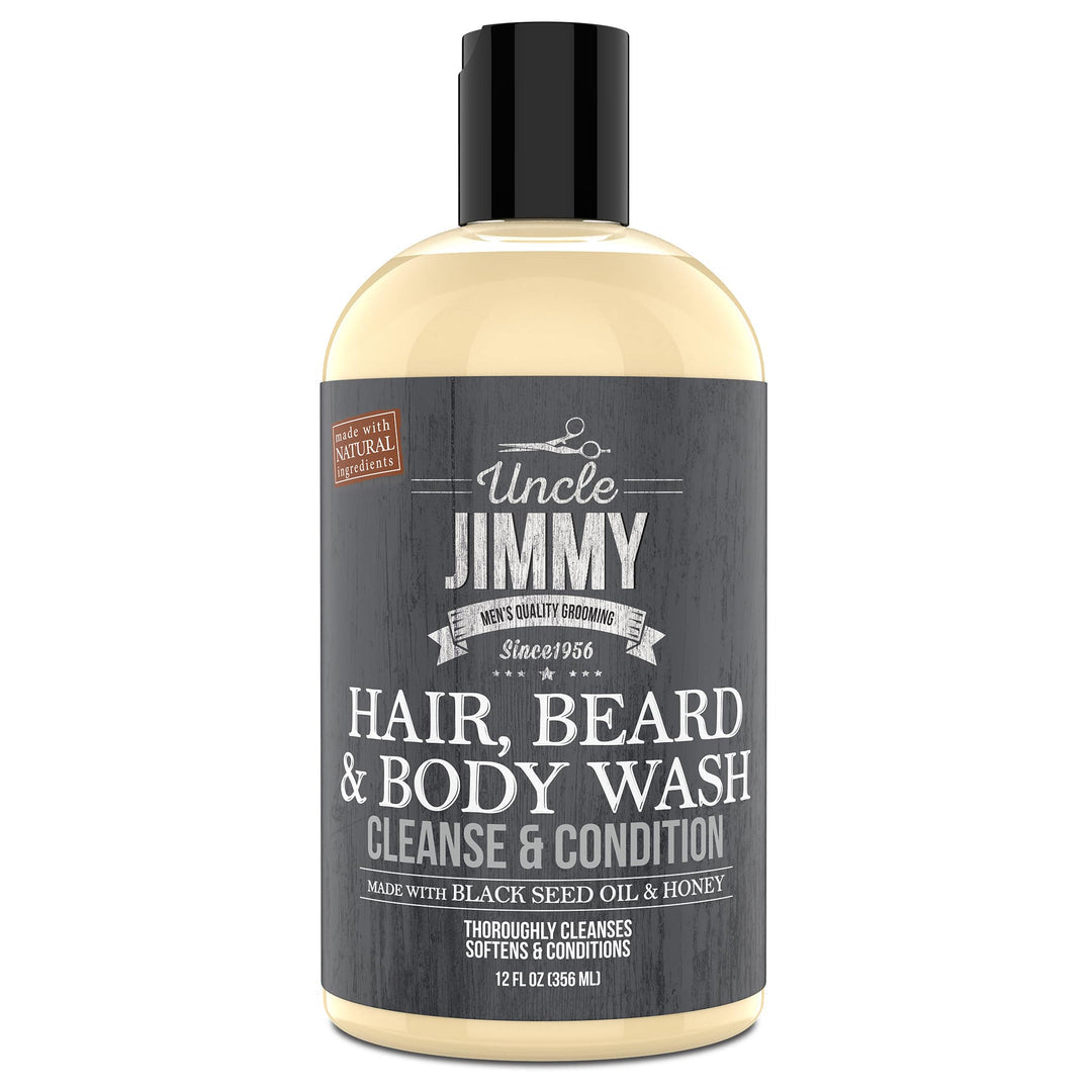 UNCLE JIMMY HAIR, BEARD & BODY WASH 12OZ.