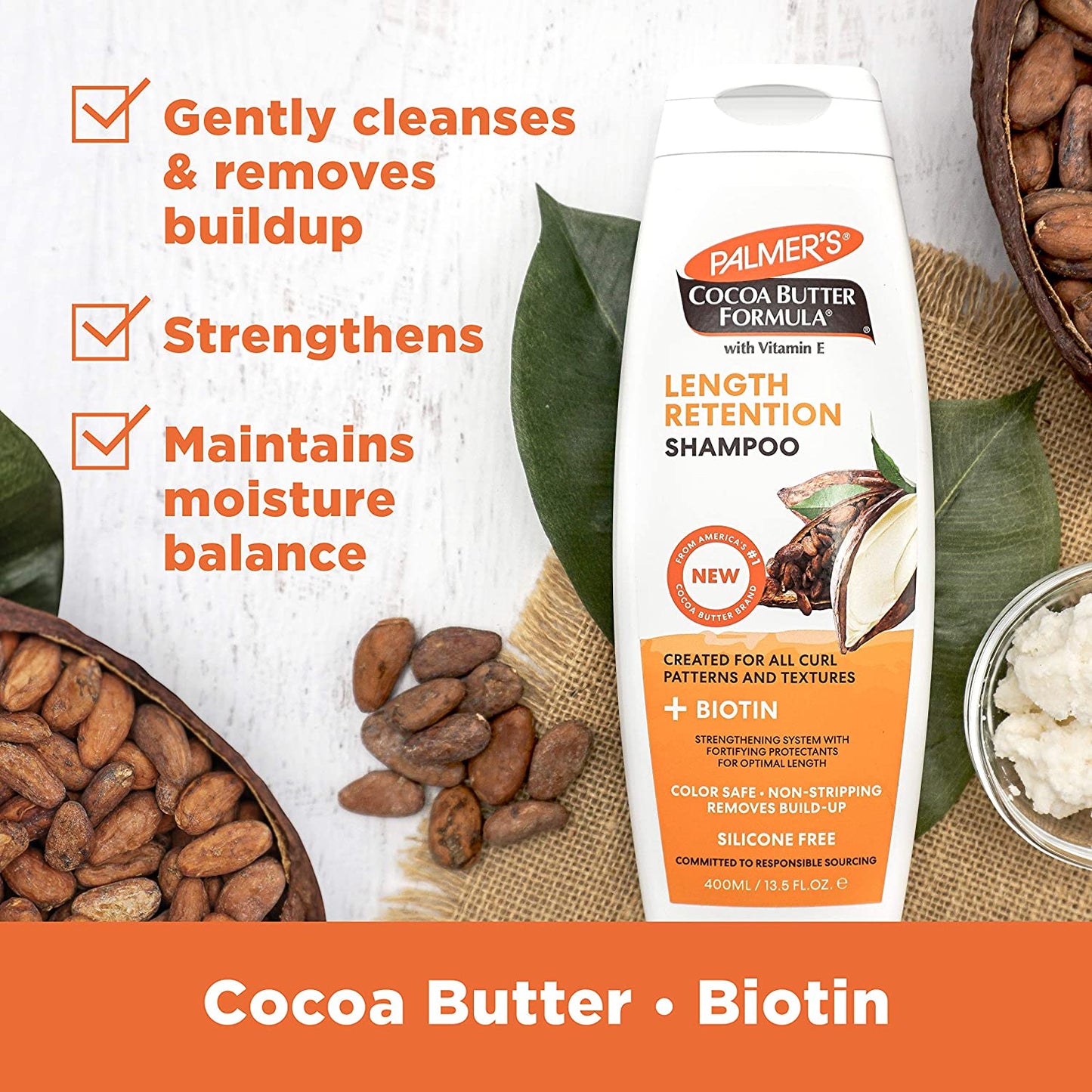 PALMER’S LENGTH RETENTION SHAMPOO + BIOTIN 13.5 FL.OZ