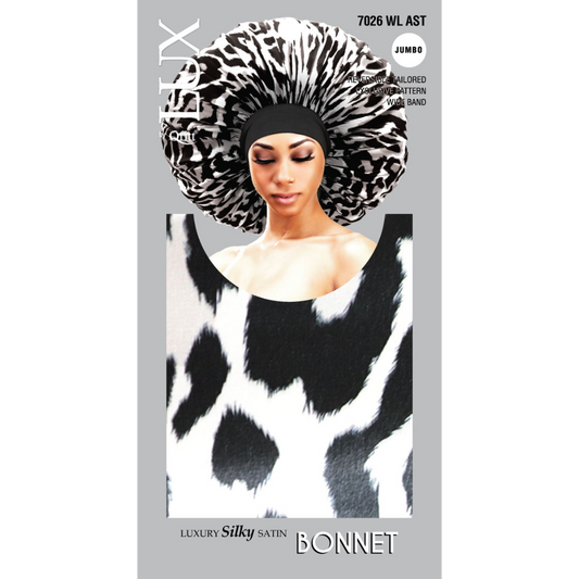 QFITT JUMBO LUXURY SILKY SATIN BONNET - PATTERN
