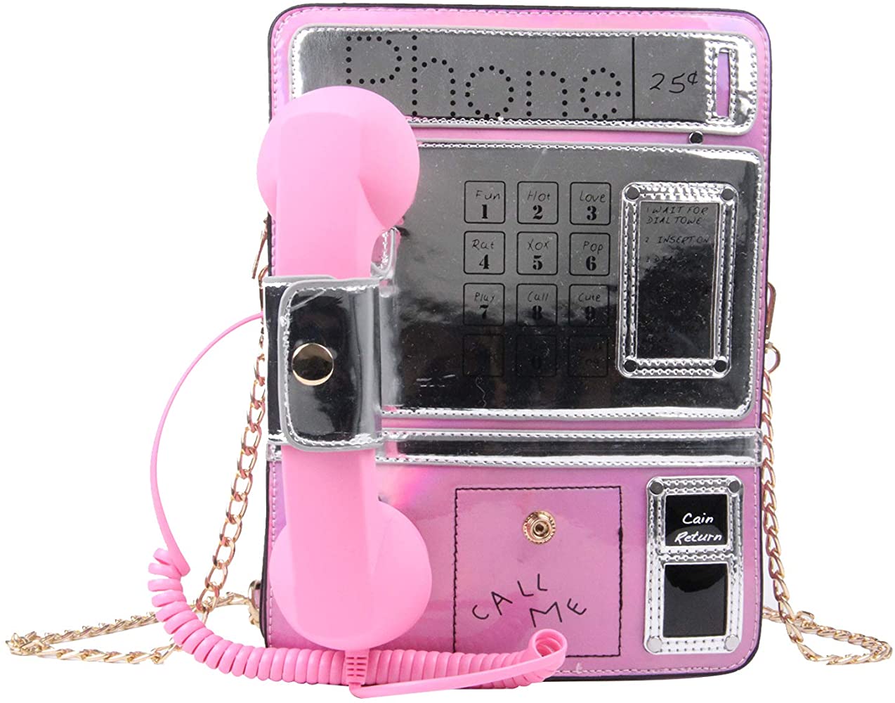 RETRO TELEPHONE SHAPED CROSSBODY BAG