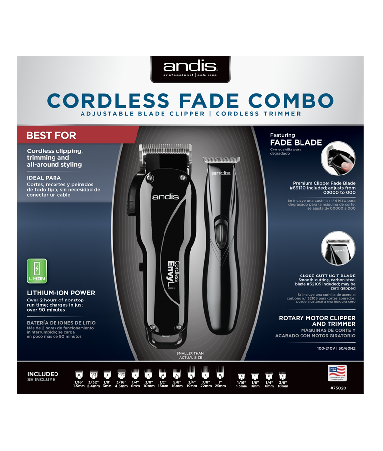 ANDIS CORDLESS FADE COMBO #75020