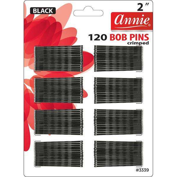 ANNIE BLACK CRIMPED BOB PINS - 2” (120CT)