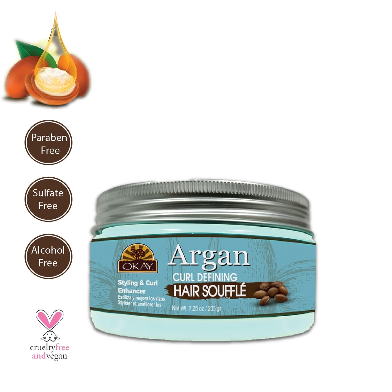 OKAY ARGAN CURL ENHANCING HAIR SOUFFLÉ 7.25OZ