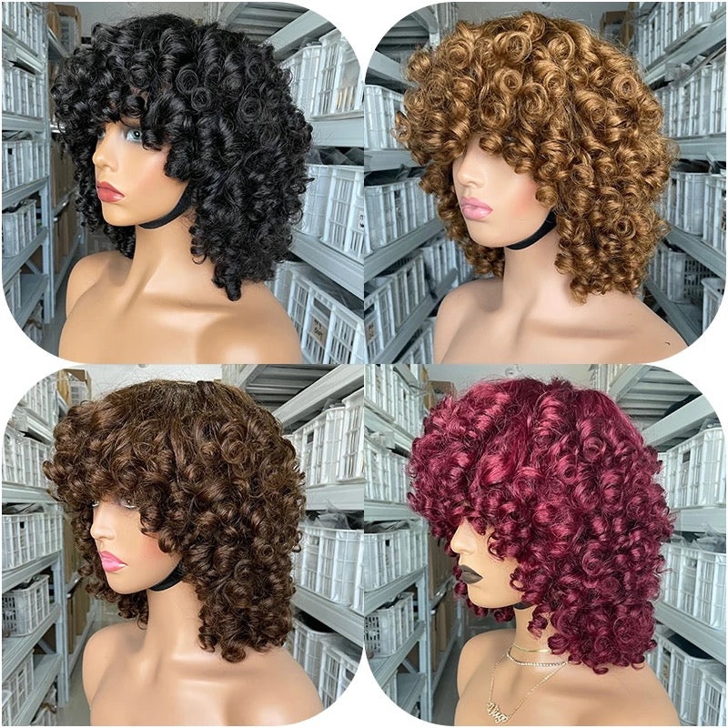 I SLAY HAIR 100% VIRGIN HUMAN HAIR - DEEP ROSE CURLS BOB WIG - 12”