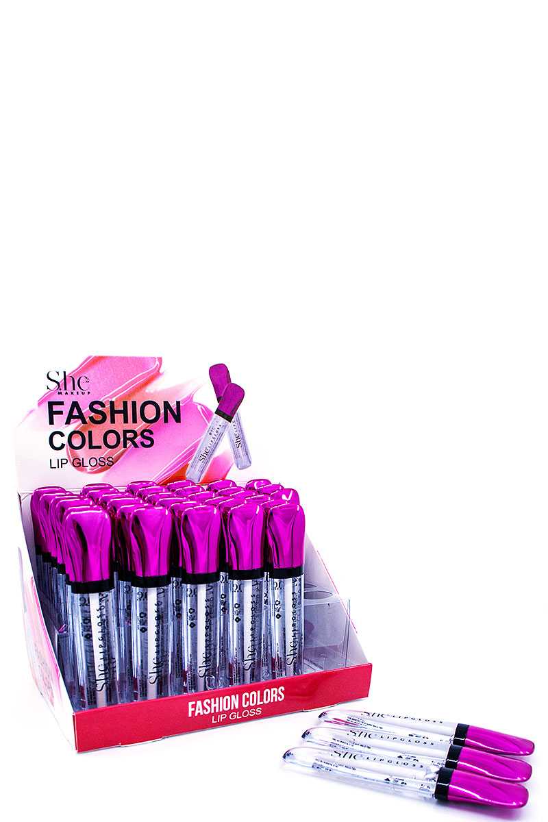 S.HE FASHION COLORS LIP GLOSS- CLEAR