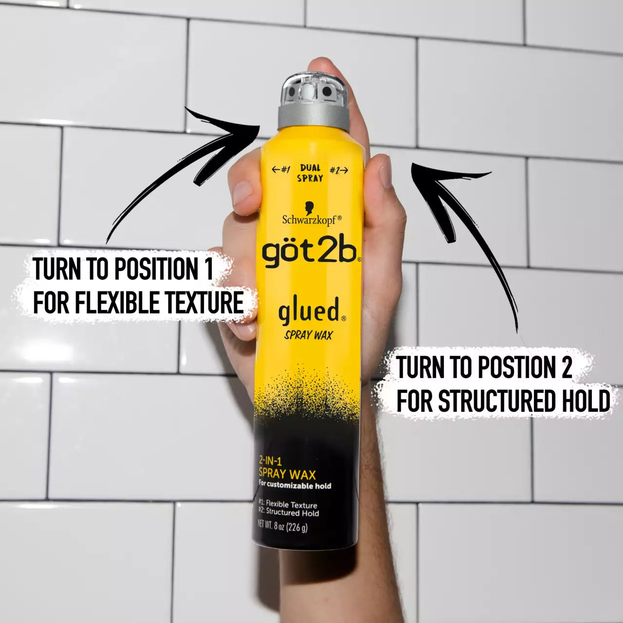 GOT2B 2-IN-1 GLUED SPRAY WAX 8 OZ.