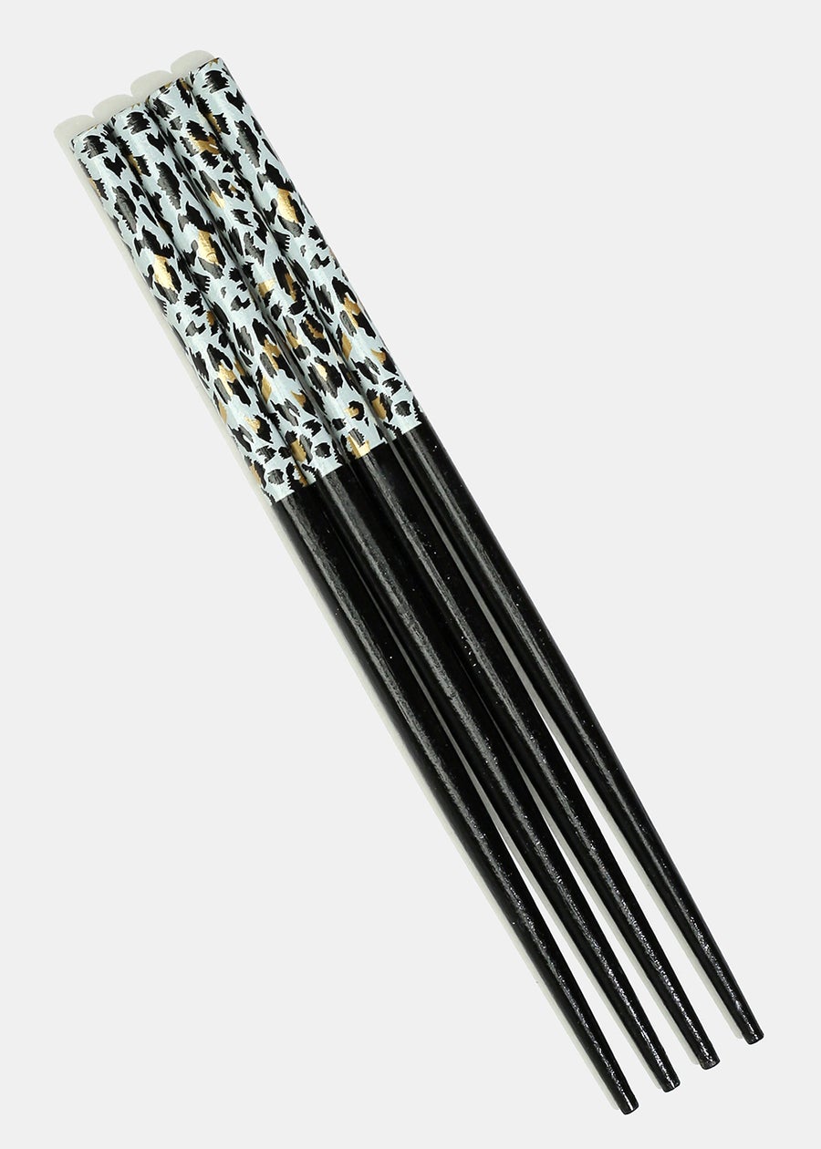 ANIMAL PRINT HAIR STICKS (2 PAIR)