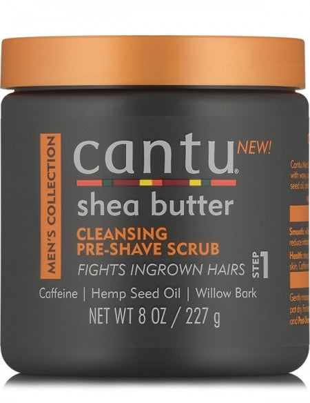 CANTU SHEA BUTTER MEN'S CLEANSING PRE-SHAVE SCRUB 8 OZ.