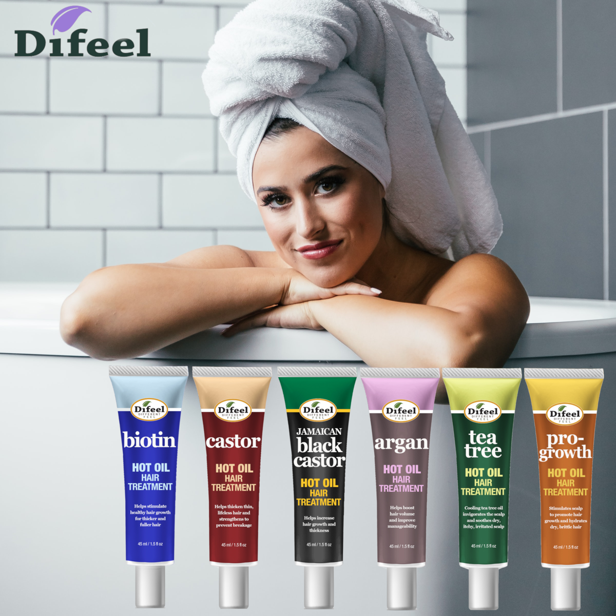 DIFEEL HOT OIL HAIR TREATMENT 1.5 OZ.