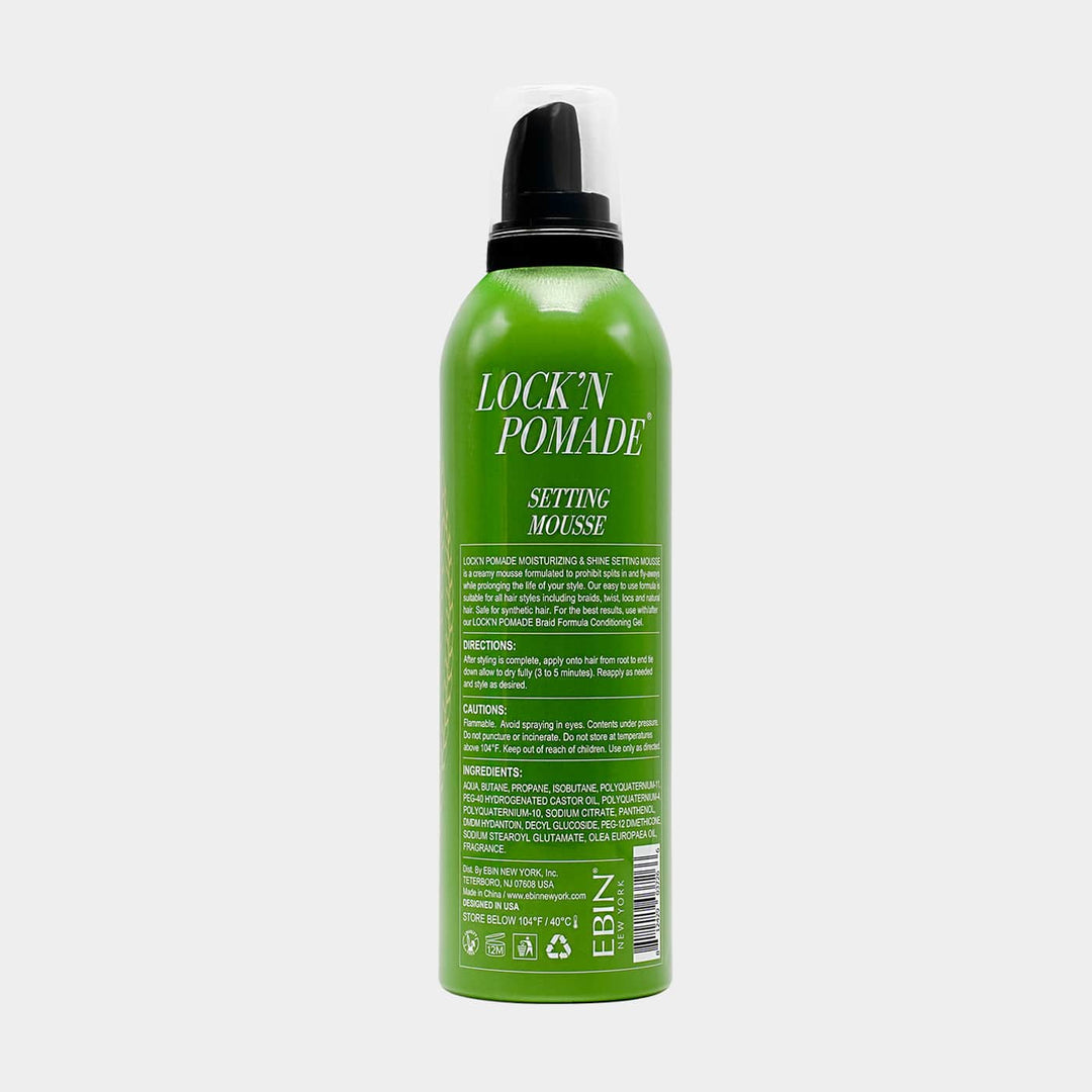 EBIN SETTING MOUSSE MOISTURIZING & SHINE - OLIVE OIL 12.5 OZ.