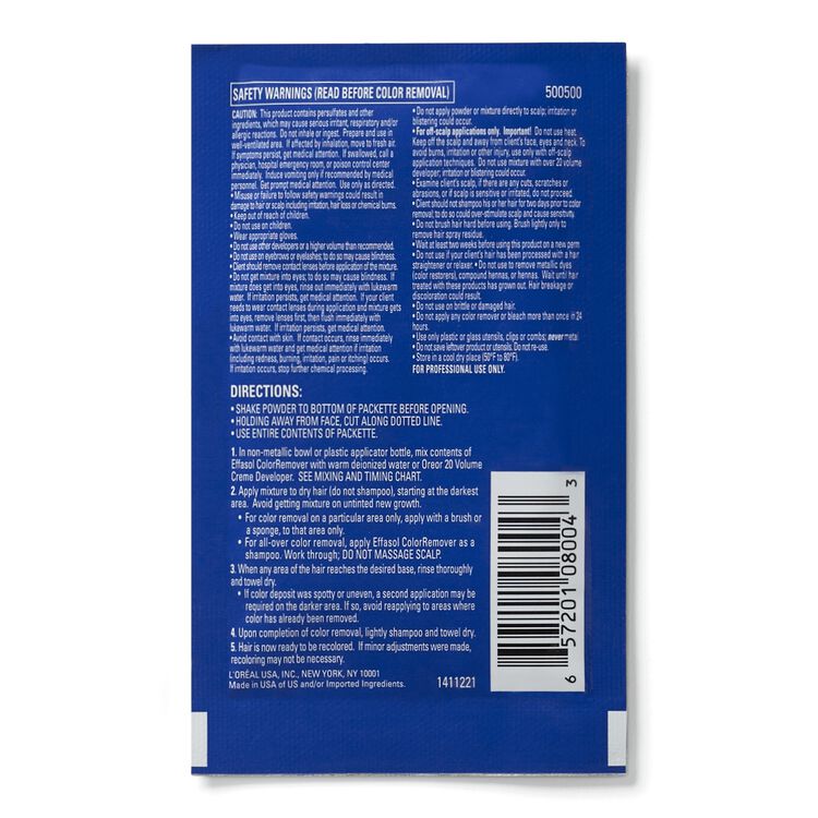 L’ORÉAL - EFFASOL COLOR REMOVER (PACKET)