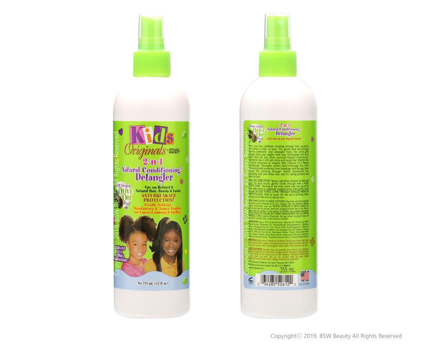 AFRICA'S BEST KIDS ORIGINALS 2-N-1 NATURAL CONDITIONING DETANGLER 12 OZ.