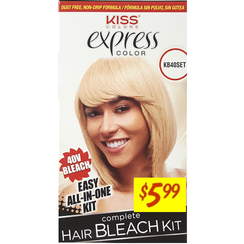 KISS EXPRESS COLOR COMPLETE HAIR 40V BLEACH KIT
