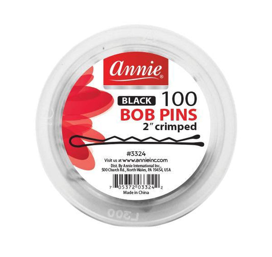 ANNIE BOB PINS BLACK 100PC
