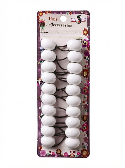 Nasgo Twin Beads Ponytail Holders